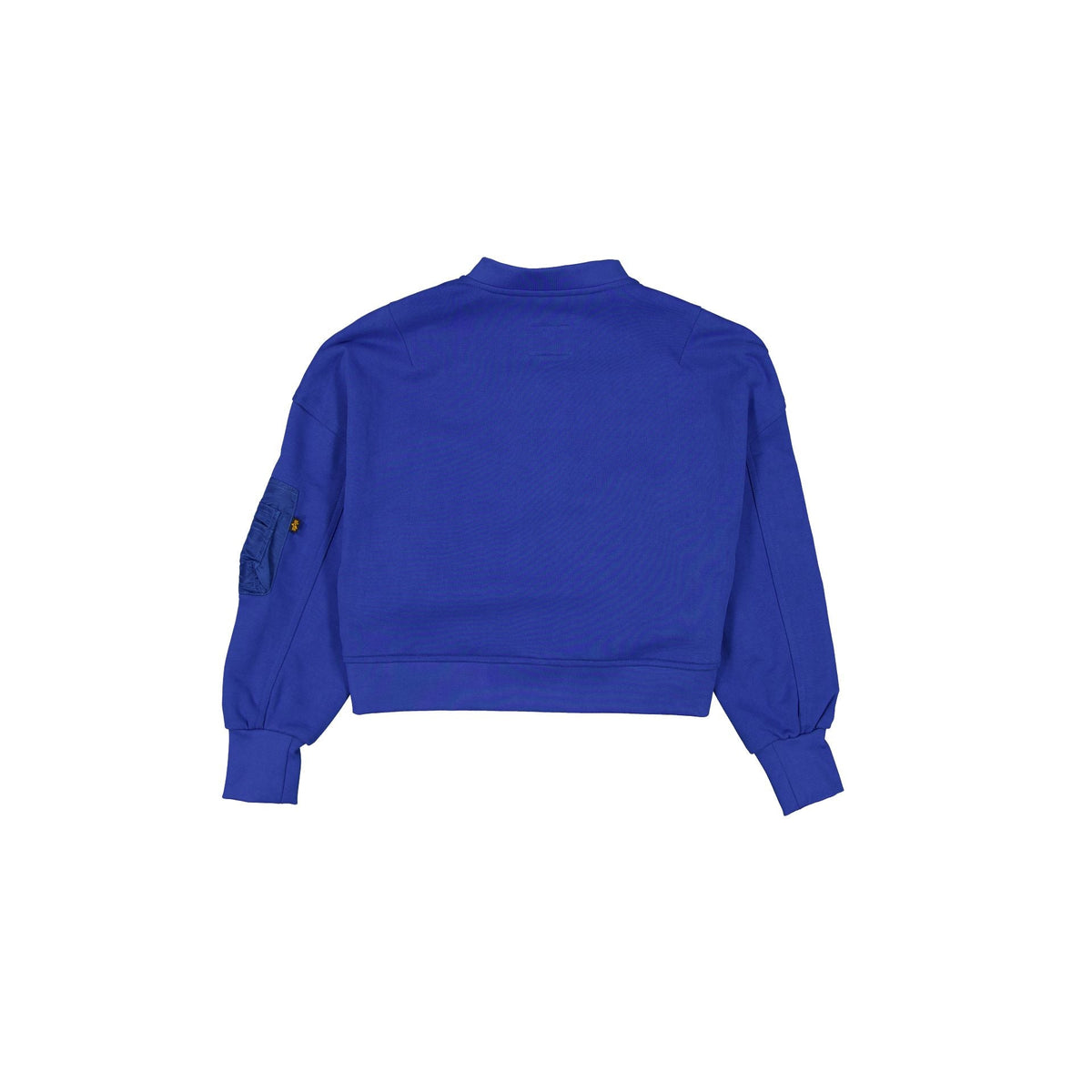 Alpha Industries x New York Mets Blue Women's Full Zip Cropped Fleece Jacket