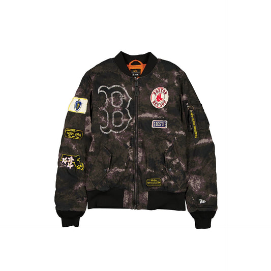 Alpha Industries x Boston Red Sox Black Camo MA-1 Bomber Jacket