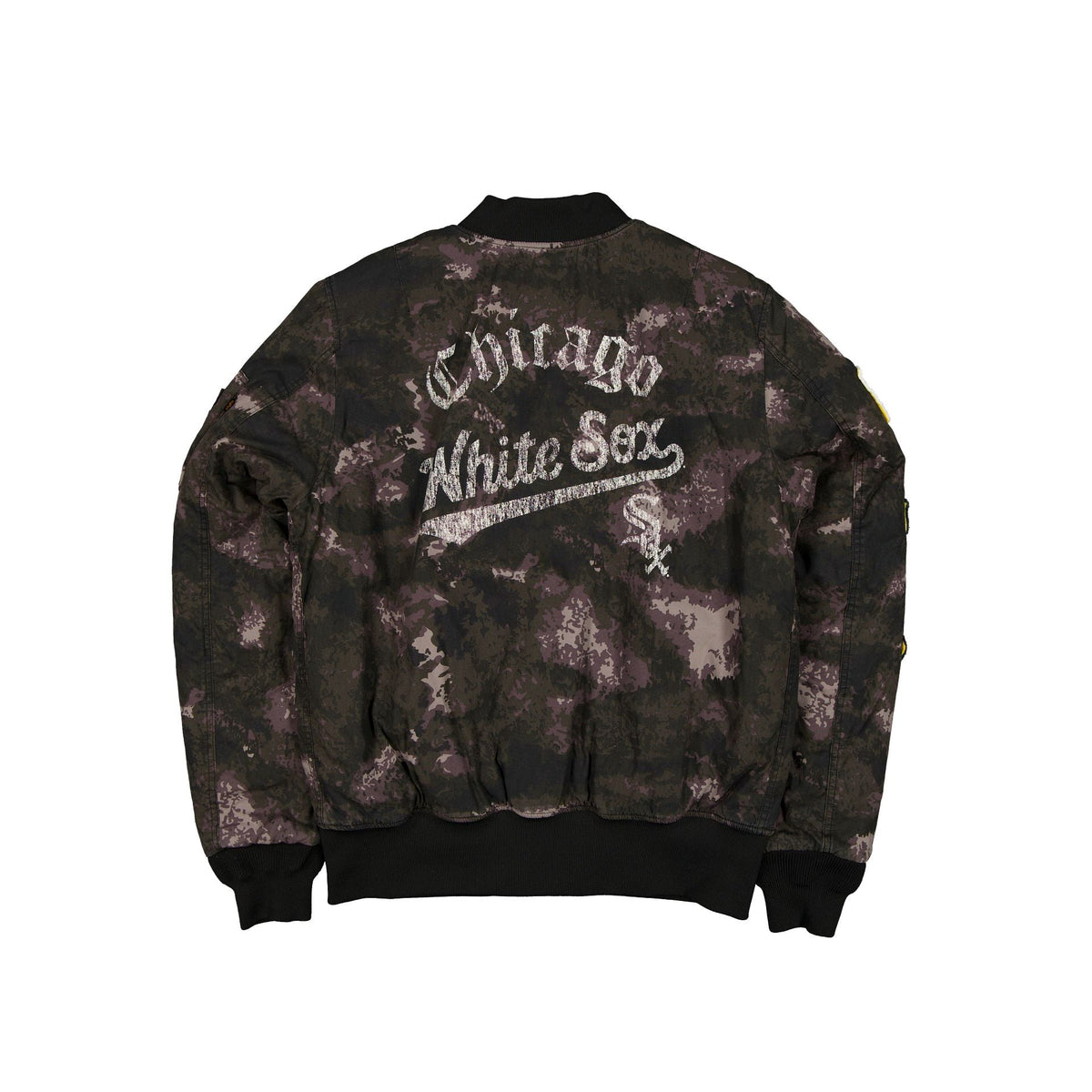 Alpha Industries x Chicago White Sox Black Camo MA-1 Bomber Jacket