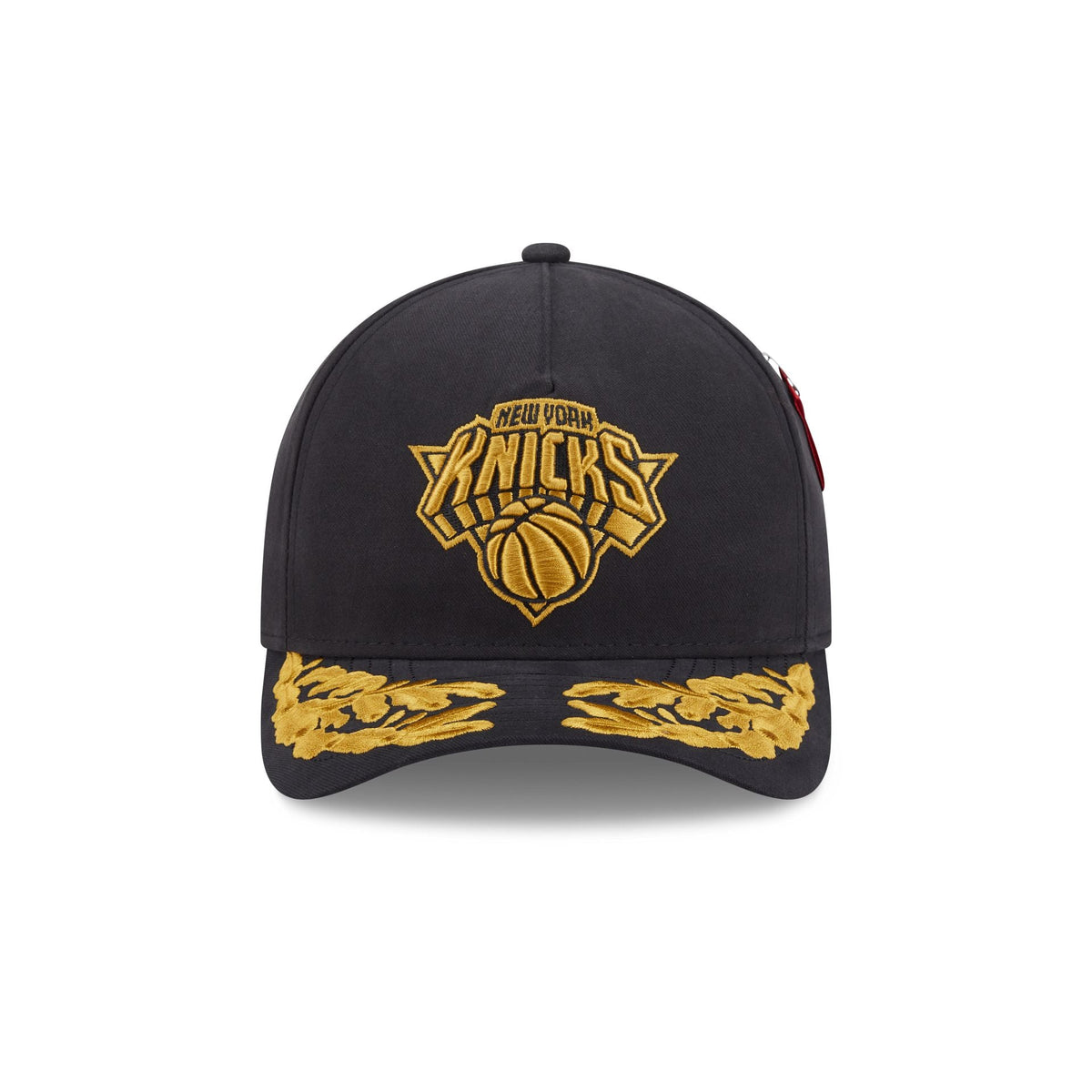 Alpha Industries x New York Knicks Black 9FORTY M-Crown A-Frame Snapback Hat