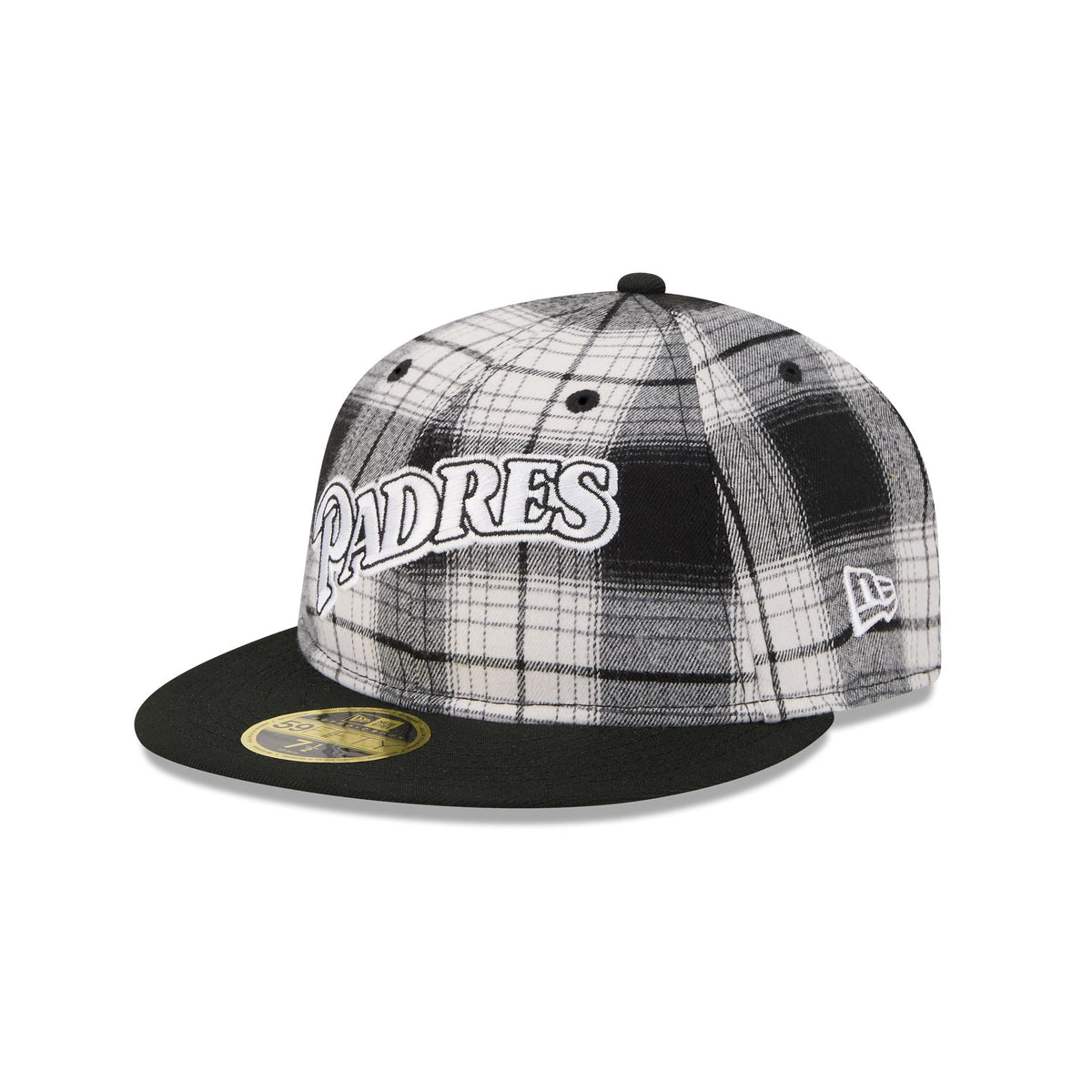 San Diego Padres Grunge Plaid Retro Crown 59FIFTY Fitted Hat