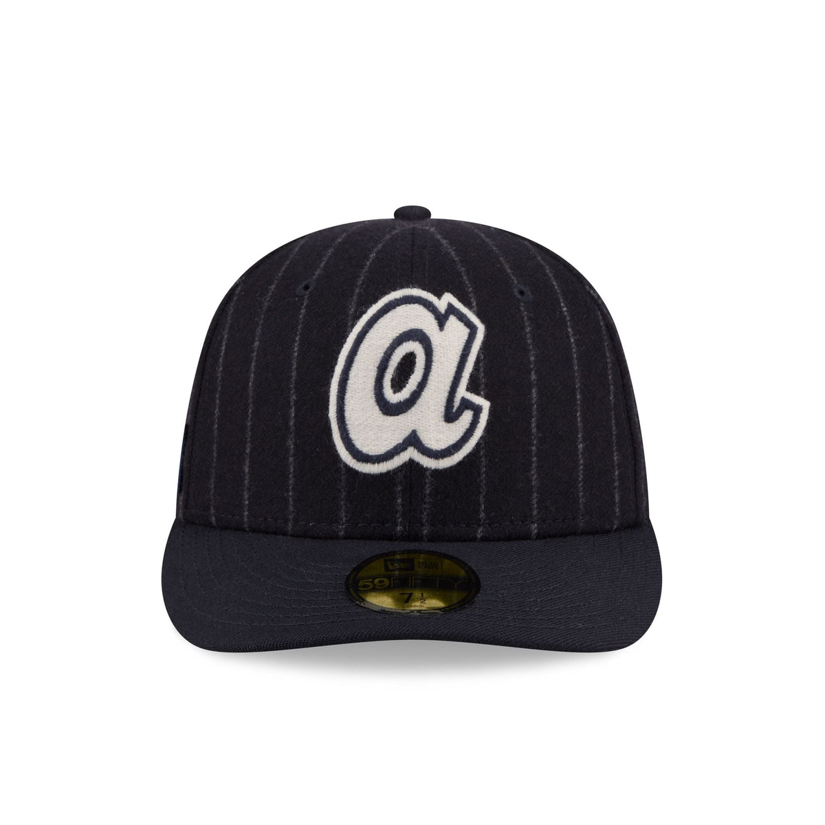 Atlanta Braves Pinstripe Merino & Cashmere Moon 59FIFTY Fitted Hat