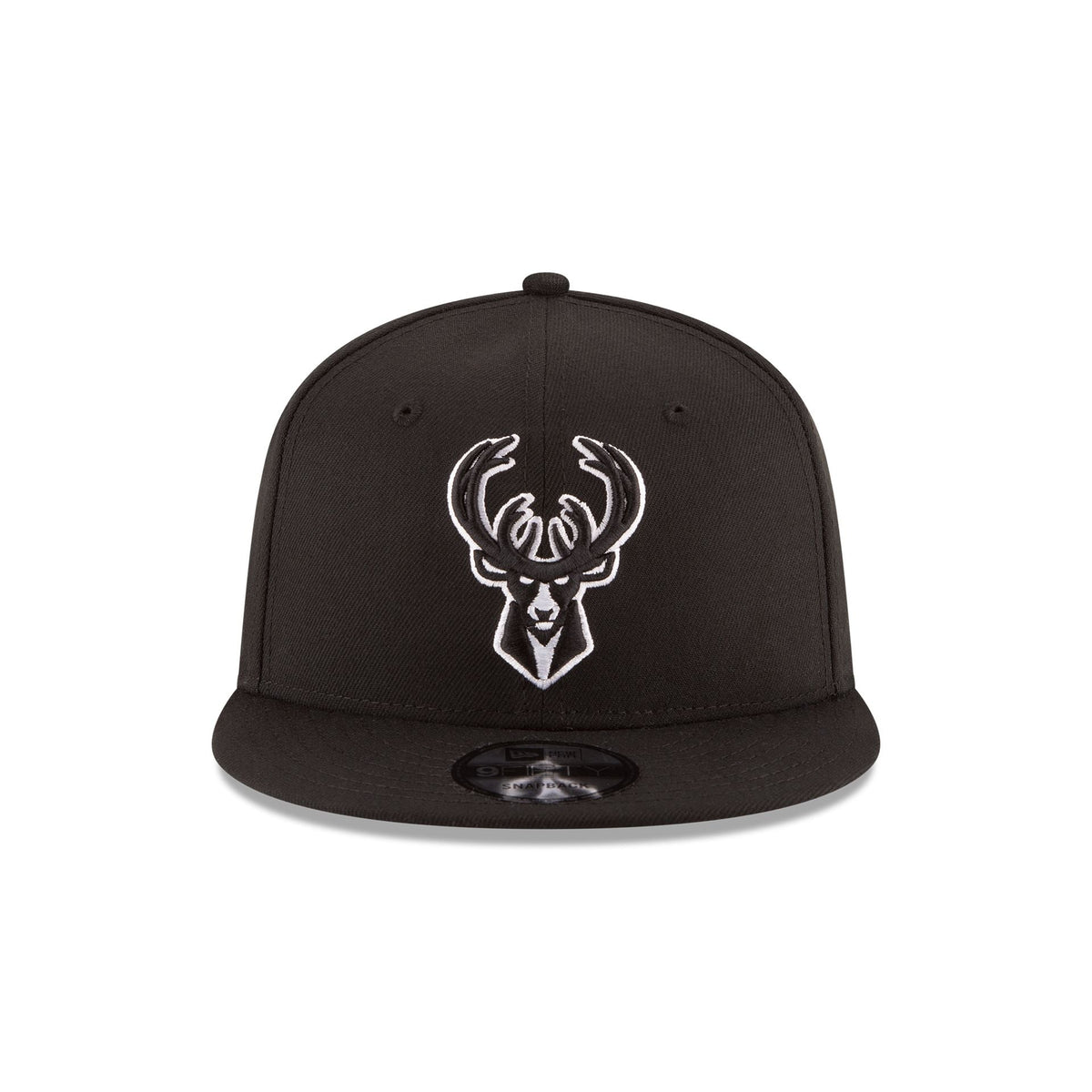 Milwaukee Bucks Basic Black & White 9FIFTY Snapback Hat